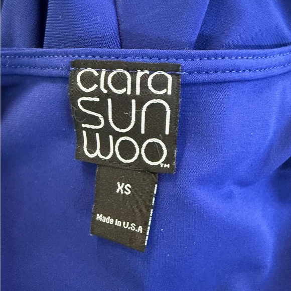 Clara Sun Woo Women’s Size Extra Small XS Cowl Drape Neck  Long Sleeve Top - Picture 4 of 6